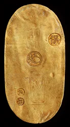 Rare Japan Gold Koban, One Ryo struck in Yedo (Tokyo) Tokugawa Shogunate 1837-1843